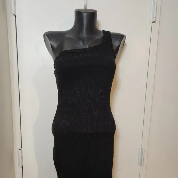 cotton candy la black dress Flocked Velvet Mini Dress